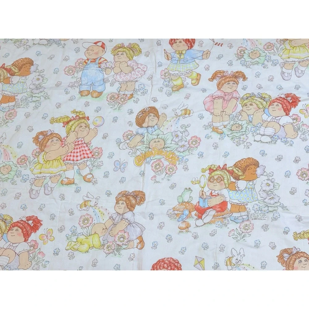 Vintage 1983 Cabbage Patch Kids Quilted Comforter Blanket 84x68 OAA Inc CLEAN!